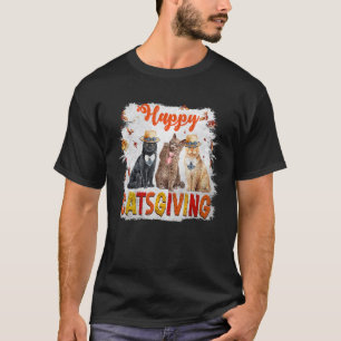 Happy Catsgiving Thanksgiving Cat T-Shirt