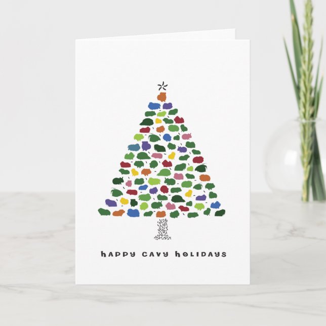 Happy Cavy Holidays Holiday Card (Front)
