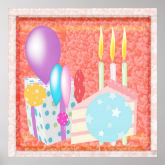 HAPPY Celebrations Cakes Candles Candels Poster