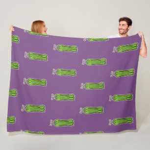 Happy Celery Stalk Bunch green fibre vegetable Fleece Blanket