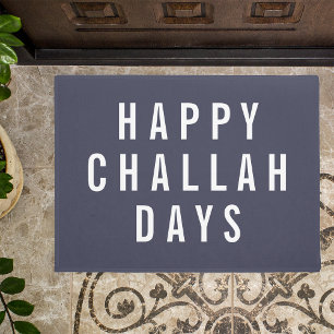 Happy Challah Days   Funny Holiday Chanukah Doormat