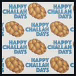 Happy Challah Days Hanukkah Chanukah Bread Loaf Fabric<br><div class="desc">Features an original marker illustration of a loaf of braided challah bread, with HAPPY CHALLAH DAYS in a fun font. Great for Hanukkah crafting! This illustration is also available on other products. Don't see what you're looking for? Need help with customisation? Contact Rebecca to have something designed just for you....</div>