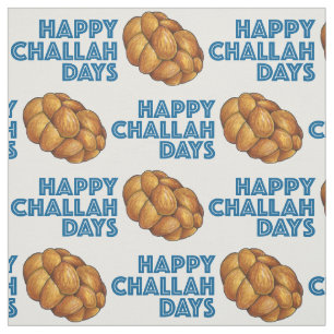 Happy Challah Days Hanukkah Chanukah Bread Loaf Fabric