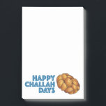 Happy Challah Days Hanukkah Chanukah Bread Loaf Post-it Notes<br><div class="desc">Features an original marker illustration of a loaf of braided challah bread,  with HAPPY CHALLAH DAYS in a fun font. Great for Hanukkah!

This illustration is also available on other products. Don't see what you're looking for? Need help with customisation? Contact Rebecca to have something designed just for you.</div>