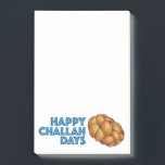 Happy Challah Days Hanukkah Chanukah Bread Loaf Post-it Notes<br><div class="desc">Features an original marker illustration of a loaf of braided challah bread,  with HAPPY CHALLAH DAYS in a fun font. Great for Hanukkah!

This illustration is also available on other products. Don't see what you're looking for? Need help with customisation? Contact Rebecca to have something designed just for you.</div>