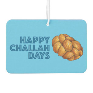 Happy Challah Days Hanukkah Chanukah Holiday Bread Car Air Freshener