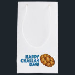 Happy Challah Days Hanukkah Chanukah Holiday Small Gift Bag<br><div class="desc">Features an original marker illustration of a loaf of braided challah bread, with HAPPY CHALLAH DAYS in a fun font. Great for Hanukkah gift-giving! Matching gift tags, tissue, ribbon, and gift wrap available. This illustration is also available on other products. Don't see what you're looking for? Need help with customisation?...</div>