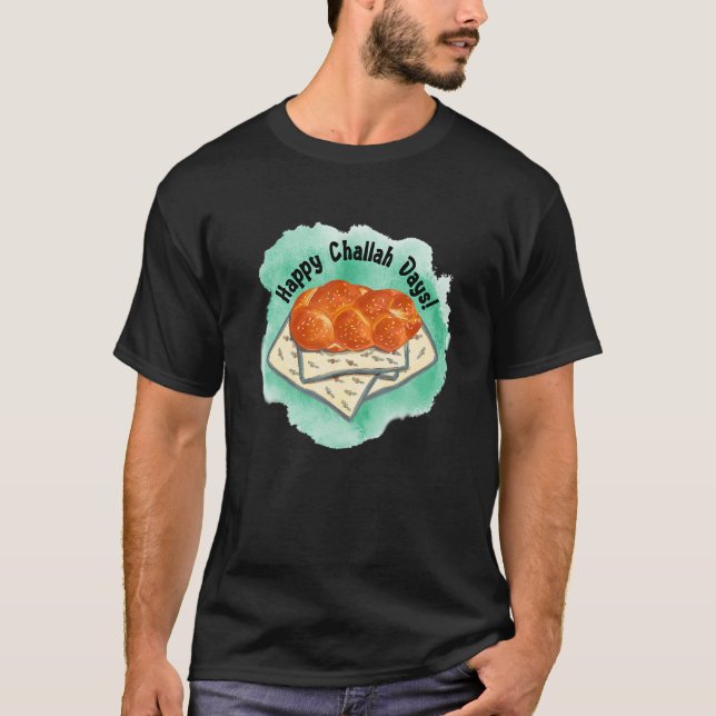Happy Challah Days Hanukkah Chanukah  Jewish bread T-Shirt (Front)