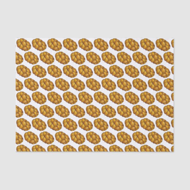 Happy Challah Days Hanukkah Chanukah Jewish Bread Tissue Paper (Front)