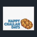 Happy Challah Days Hanukkah Chanukah Loaf Bread Holiday Postcard<br><div class="desc">Features an original marker illustration of a loaf of braided challah bread,  with HAPPY CHALLAH DAYS in a fun font. Great for Hanukkah!</div>