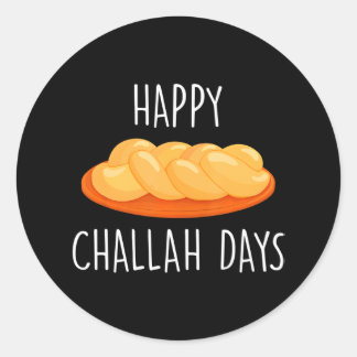 Happy Challah Days Hanukkah Classic Round Sticker