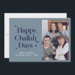 Happy Challah Days Hanukkah Family Photo  Holiday  Card<br><div class="desc">Can be fully customised to suit your needs.
© Gorjo Designs. Made for you via the Zazzle platform. 

// Need help customising your design? Got other ideas? Feel free to contact me (Zoe) directly.</div>