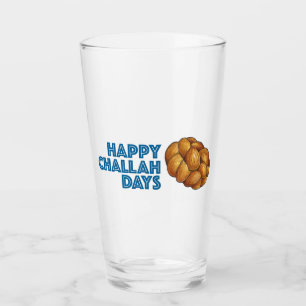 Happy Challah Days Hanukkah Jewish Holiday Bread Glass