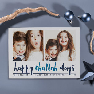 Happy Challah Days   Hanukkah Photo Card