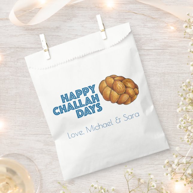 Happy Challah Days Holidays Hanukkah Chanukah Favour Bags (Clipped)