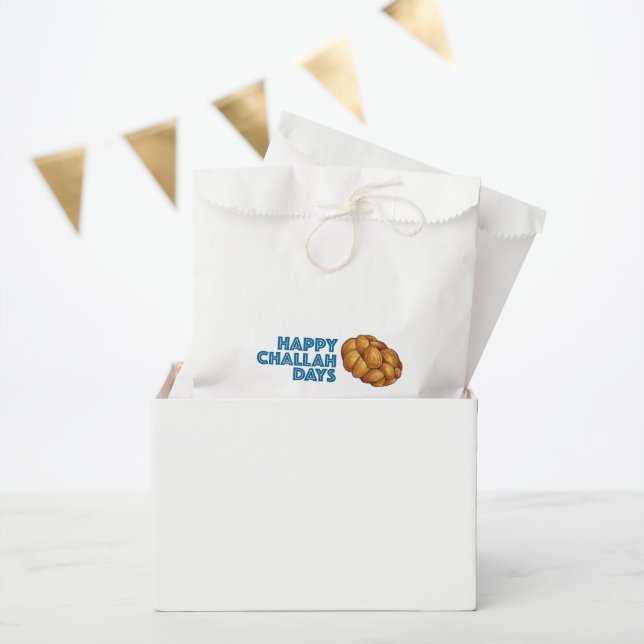 Happy Challah Days Jewish Holiday Hanukkah Bread Favour Bags (Party)