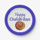 Happy Challah-Days Paper Plate