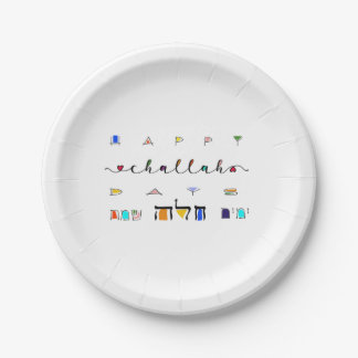 Happy Challah Days Party Paper Plates