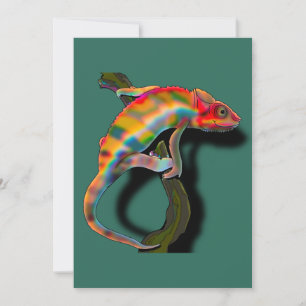 Happy Chameleon Invitation