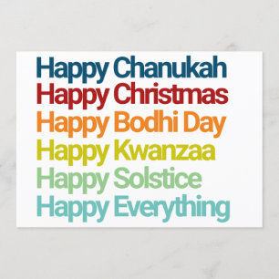 Happy Chanukah Christmas Holiday Everything Invitation