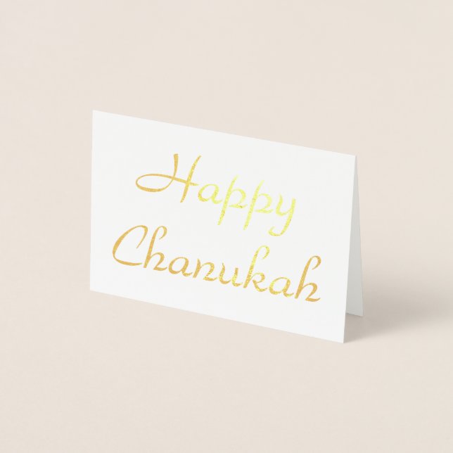 Happy Chanukah Foil Card (Front)
