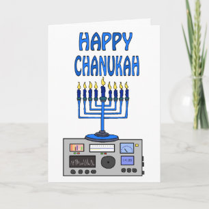 Happy Chanukah Ham Radio Greeting Card