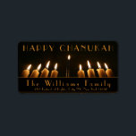 Happy Chanukah Menorah Light Nine Burning Candles Label<br><div class="desc">Happy Chanukah Menorah Light Nine Burning Candles Photography Elegant Address Labels for Chanukah Hanukkah Festival of Lights Mail or Gift Wrapping or Your Ideas,  Add Name and Address or change or delete the Text</div>