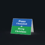 Happy Chanukah & Merry Christmas Holiday Card<br><div class="desc">Front: Happy Chanukah! Merry Christmas! 
Inside: Let's Celebrate!</div>
