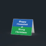 Happy Chanukah & Merry Christmas Holiday Card<br><div class="desc">Front: Happy Chanukah! Merry Christmas! 
Inside: Let's Celebrate!</div>