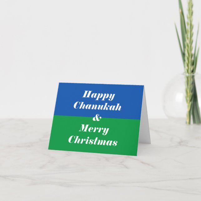 Happy Chanukah & Merry Christmas Holiday Card (Front)