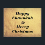 Happy Chanukah & Merry Christmas Holiday Postcard<br><div class="desc">Happy Chanukah! Merry Christmas!</div>