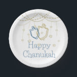 Happy Chanukah Paper Plates<br><div class="desc">Celebrate Chanukah with these Happy Chanukah Paper plates!</div>