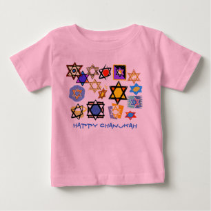 HAPPY CHANUKKAH BABY TEE SHIRTS - HIGH HOLIDAYS