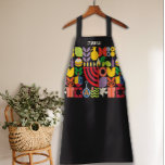 Happy Chanukkah Hebrew Personalised Menorah Apron<br><div class="desc">MAKE THE KITCHEN 'STAFF' SMILE THIS Hanukkah / Chanukah party with our Hanukkah /Chanukah modern Geometric Aprons. Menorah, Dreidel, Doughnuts, Latkes, Stars & Olive oil... Jewish Hanukkah Symbols. To personalise with Hebrew name or message just set your computer's input language to Hebrew and type!! This upscale, modern, look, is a...</div>