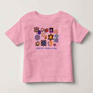 HAPPY CHANUKKAH TODDLER TEE SHIRT - HIGH HOLIDAYS