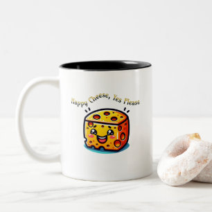 Happy Cheese, Yes Please Two-Tone Coffee Mug