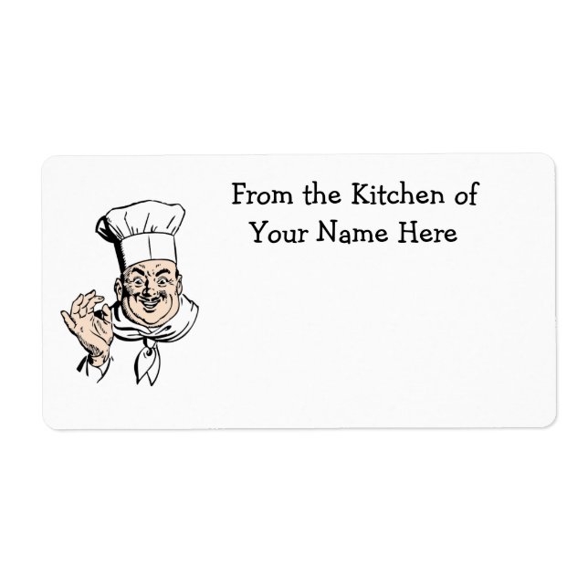 Happy Chef Food Baker Label (Front)