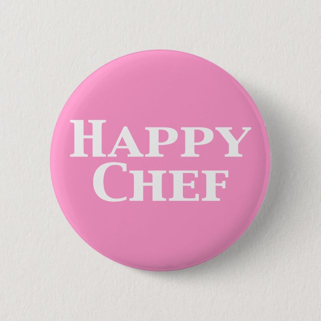 Happy Chef Gifts 6 Cm Round Badge (Front)