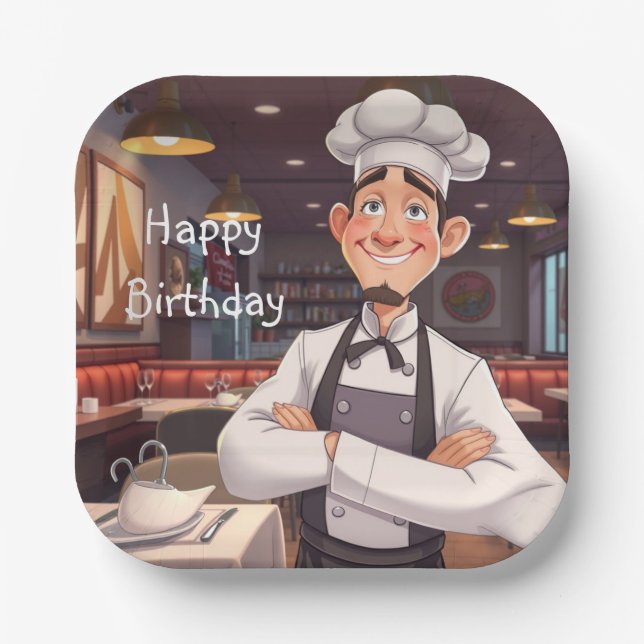 Happy Chef Paper Plate (Front)