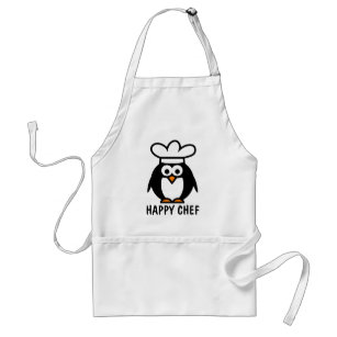Happy chef penguin apron for men and women