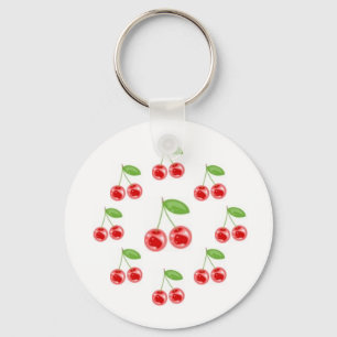 happy cherries, happy cherries, happy cherries,... key ring