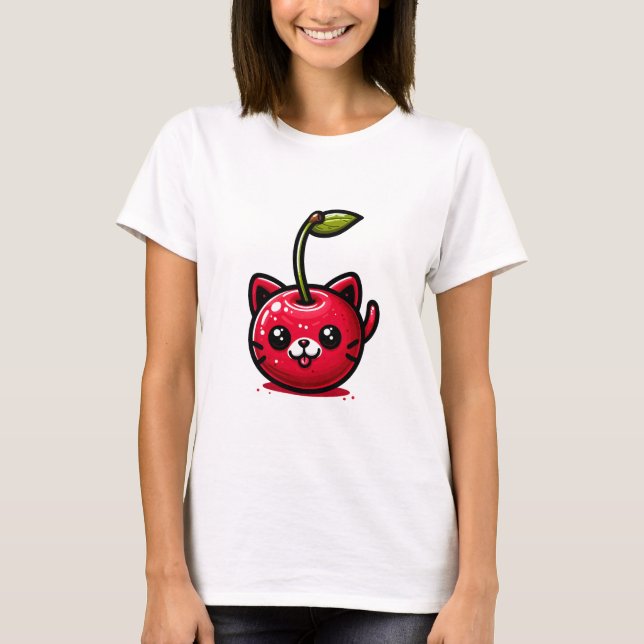 Happy Cherry Cat T-Shirt (Front)