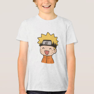 Happy Chibi Ninja Youth Tri-Blend Tee - Soft Anime