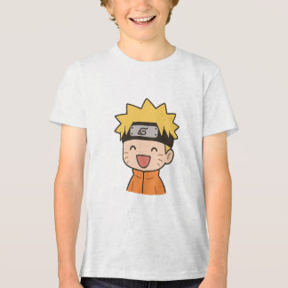 Happy Chibi Ninja Youth Tri-Blend Tee - Soft Anime