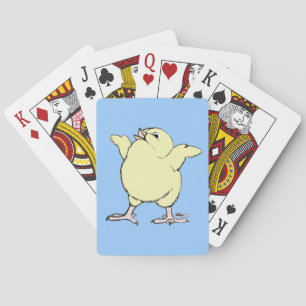 Happy Chick Playing Cards