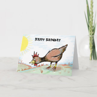 Happy Chicken Birthday Card