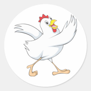 Happy Chicken Hen Classic Round Sticker