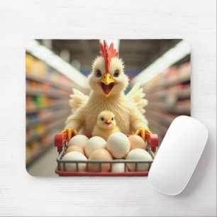 Happy Chicken Shopper Mouse Mat