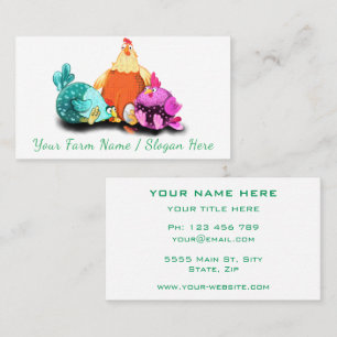 Happy Chickens Farm Funny Farmers Business Card