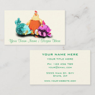 Happy Chickens Farm Your Funny Business Card
